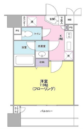 プライブ恵比寿704の間取り