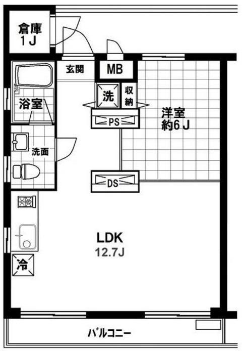 マカッサルマンション4-Eの間取り