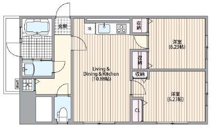 パルコート上馬202の間取り