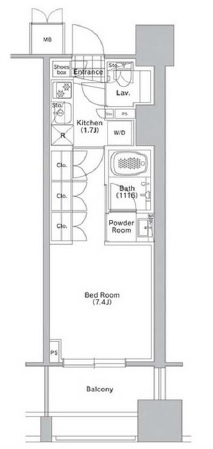 コンフォリア渋谷WEST908の間取り