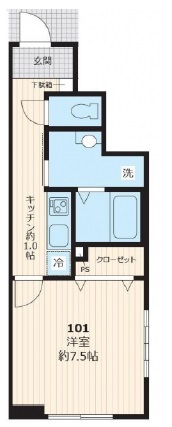 アヴニール三軒茶屋101の間取り