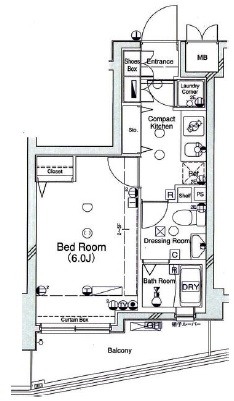 シンシアフォーディ三軒茶屋502の間取り