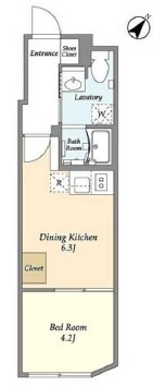 リビオメゾン都立大学404の間取り
