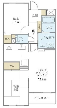 クレールベール碑文谷102の間取り