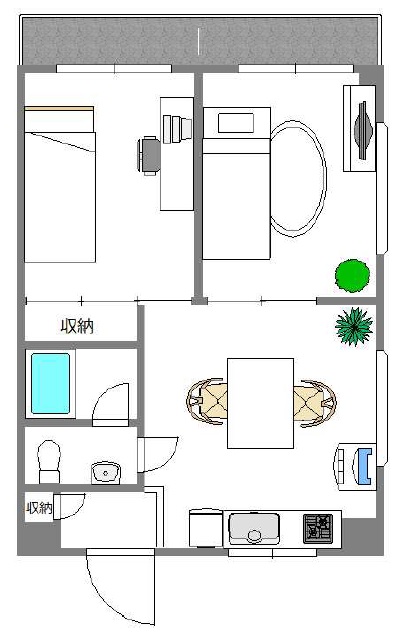 フォートパレスハシモトパートⅡ208の間取り