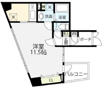 メイクスデザイン渋谷神泉902の間取り