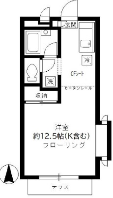 メゾン三軒茶屋105の間取り