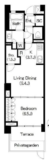 Brillia ist 三軒茶屋ブラッサムテラス112の間取り
