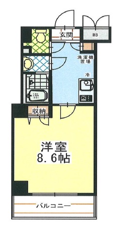 エスポワール三宿306の間取り