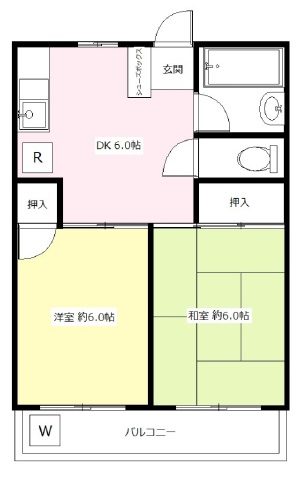 リビエラハイツ203の間取り