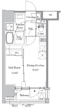プライマルイプセ池尻大橋302の間取り