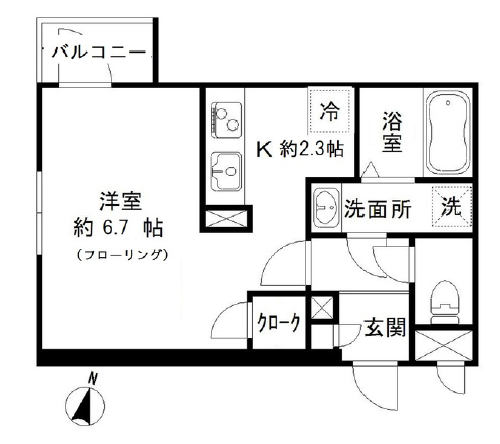 エムズハウス303の間取り