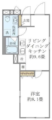 プラティーク世田谷ハウス203の間取り