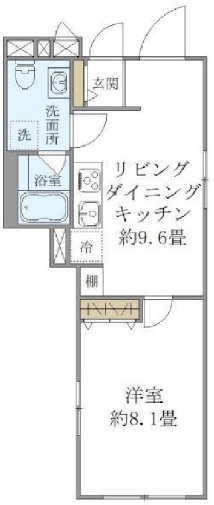 プラティーク世田谷サウス403の間取り
