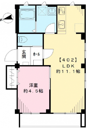 ソアレ祐天寺402の間取り