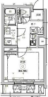 RELUXIA三宿池尻405の間取り