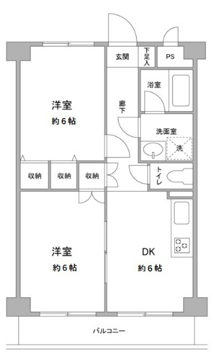 リヴレ駒場303の間取り