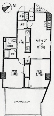 ラスカシエロ下北沢302の間取り