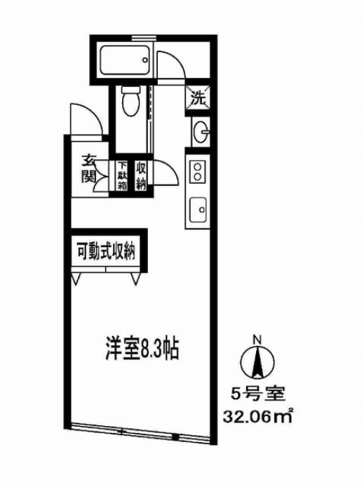 ecru(エクリュ)5号室の間取り