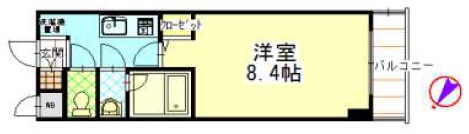 クレッセント東山306の間取り