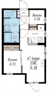 CLUB FLAT shimouma401の間取り