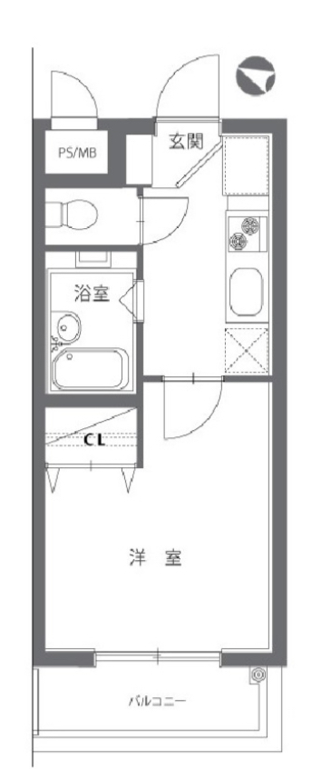 アソシエール駒沢101の間取り
