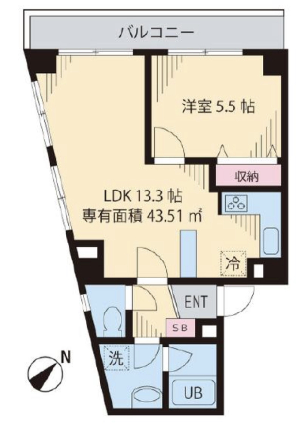 中目黒参番館302の間取り