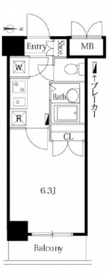 グランシャルム広尾705の間取り