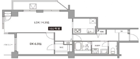 アビターレ中目黒502の間取り
