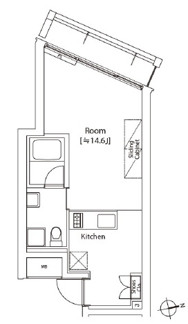 カスタリア祐天寺202の間取り