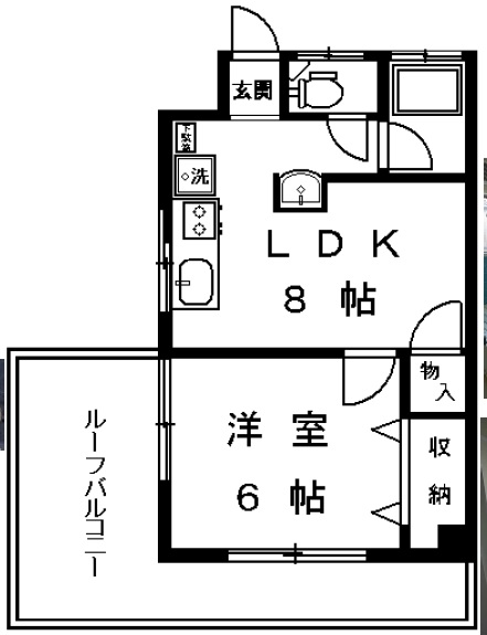 中根2丁目マンション3階の間取り