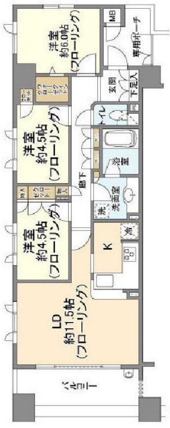 アルス目黒学芸大学弐番館201の間取り