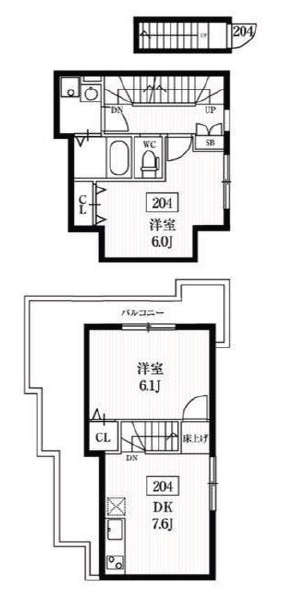 ミハス池尻204の間取り