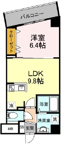 カーサヴェルデ三軒茶屋402の間取り