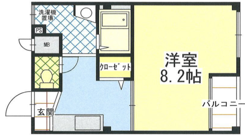 目黒第5コーポラス605の間取り