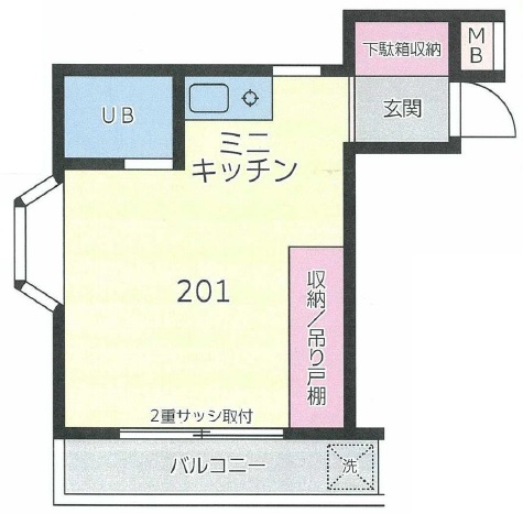 ラプレ下北沢201の間取り