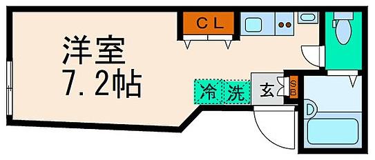 シティコート中目黒205の間取り