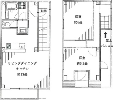 代々木上原Mレジデンス301の間取り