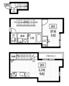 ミハス池尻201の間取り