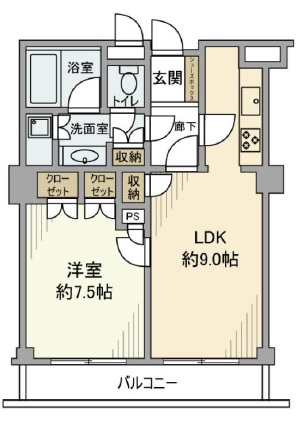 シャンボール常盤松　4Fの間取り