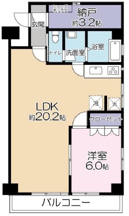 広尾ハイツ812の間取り