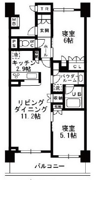 シャンピアグランデ深沢408の間取り