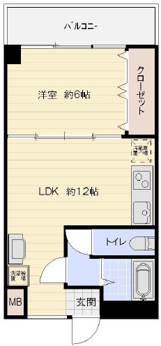 桜新町グリーンハイム402の間取り