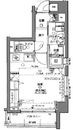 アデッソ目黒東山504の間取り