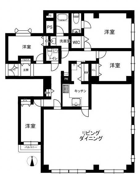 コスモリヴェール三軒茶屋102の間取り