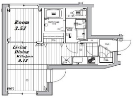 ブリステラス学芸大学前102の間取り