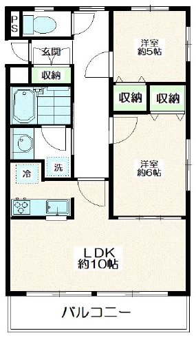 パセオ深沢201の間取り