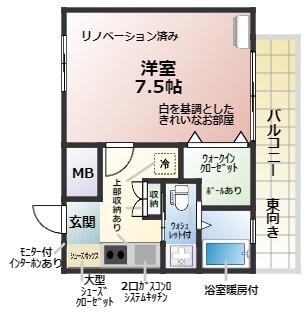 壱番館309の間取り