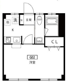 Die Strasse（ディ　シュトラーゼ）G02の間取り