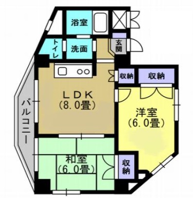 日興パレス駒場602の間取り